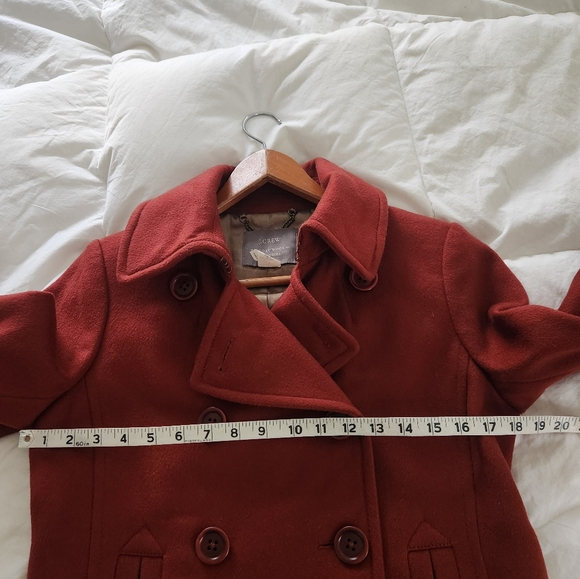 J Crew Wool Peacoat Nello Gori Henna Red Size 6 - Picture 7 of 8
